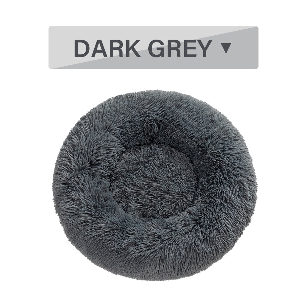 Donut Dog Bed Anti-Slip Round Fluffy Washable Pet Bed