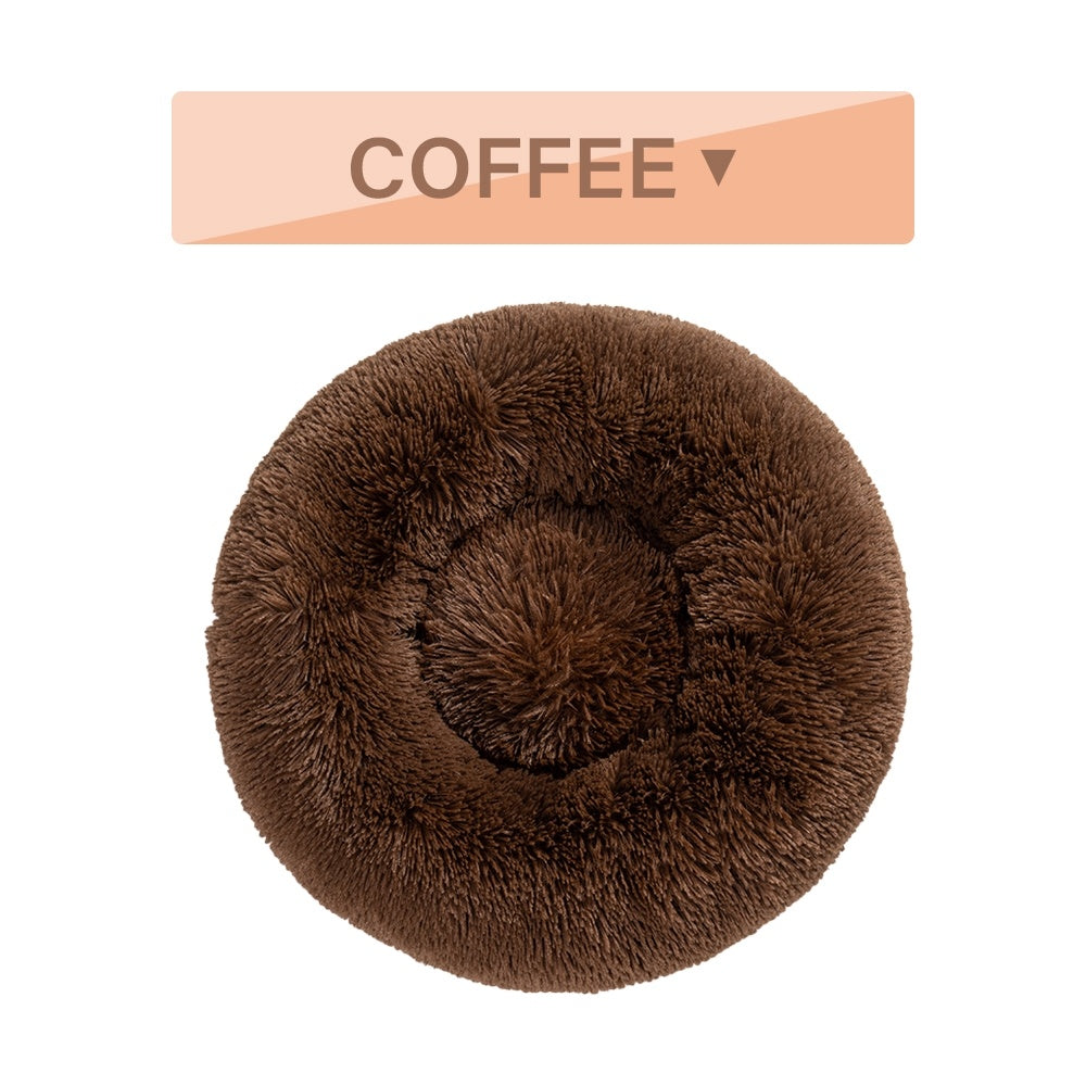 Donut Dog Bed Anti-Slip Round Fluffy Washable Pet Bed
