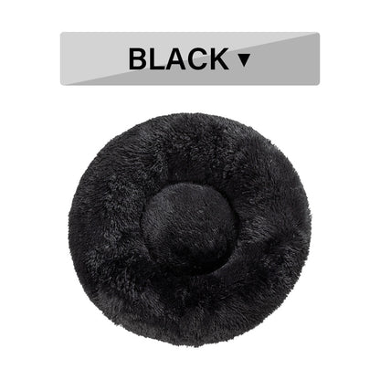 Donut Dog Bed Anti-Slip Round Fluffy Washable Pet Bed